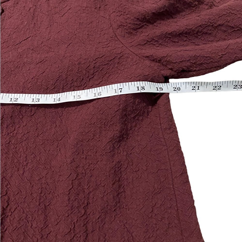 Eileen Fisher Rippled Organic Double Weave Cotton Jacket in Deep Clarete - Picture 5 of 6
